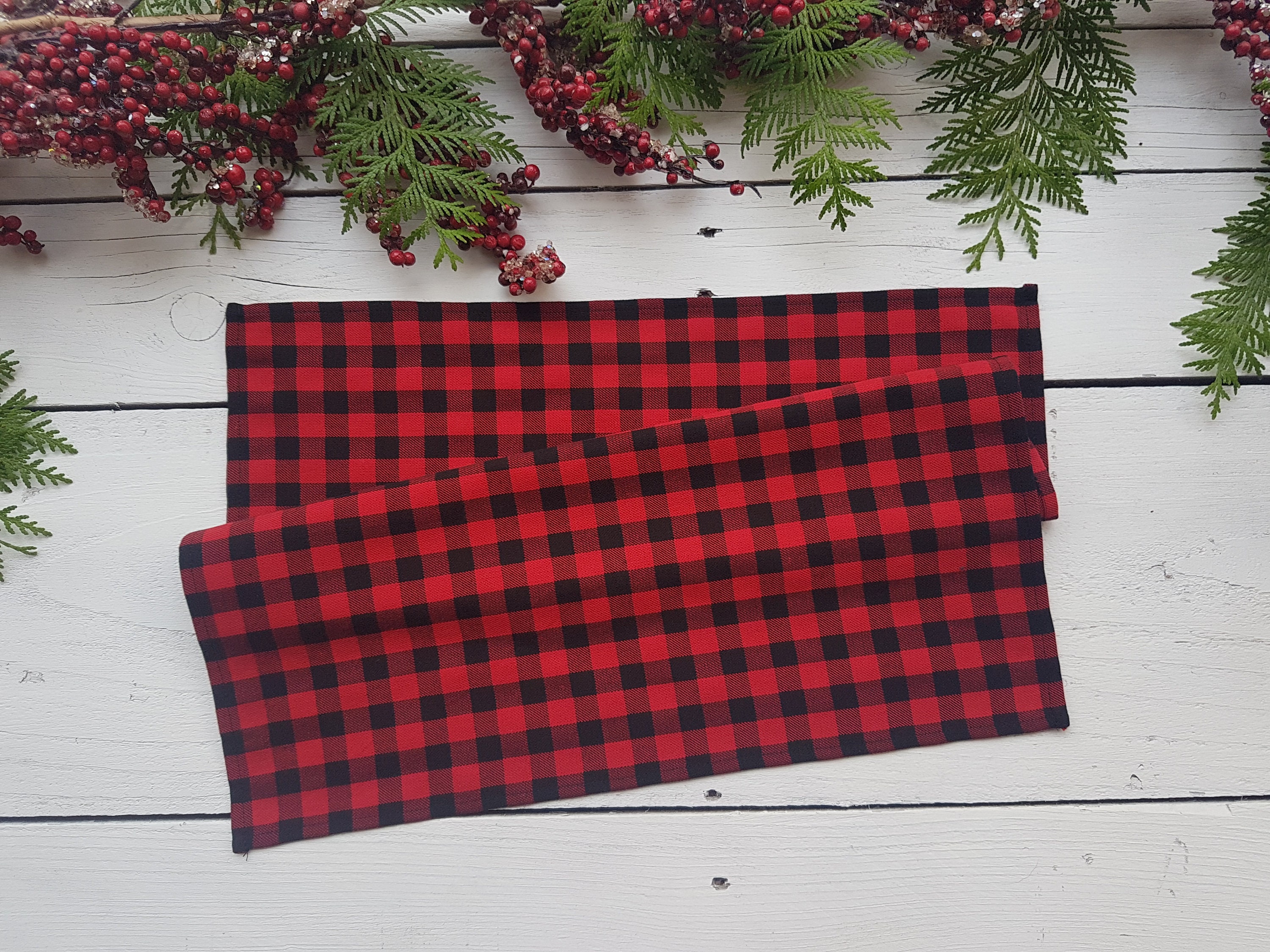 45 Stück Karierte Papier-Tischsets | Buffalo Plaid Rot-schwarz | 35,6x27,9 Cm | Für Farmhouse-Partys & Feiern