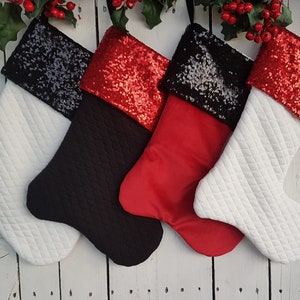 Medias navideñas de lentejuelas, medias navideñas negras, medias navideñas rojas, medias rojas y negras