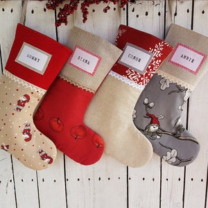 Family Christmas stockings, fun kids stockings, fairytale stockings, character stockings image 2