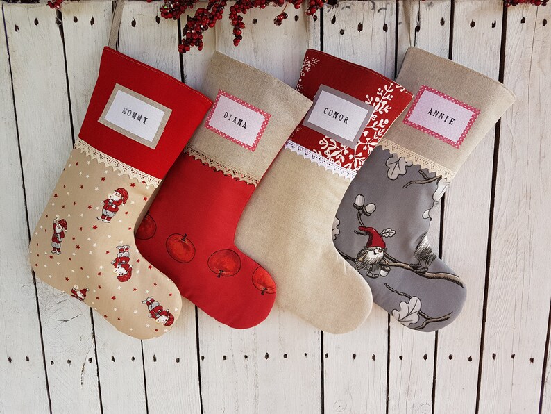 Family Christmas stockings, fun kids stockings, fairytale stockings, character stockings image 2