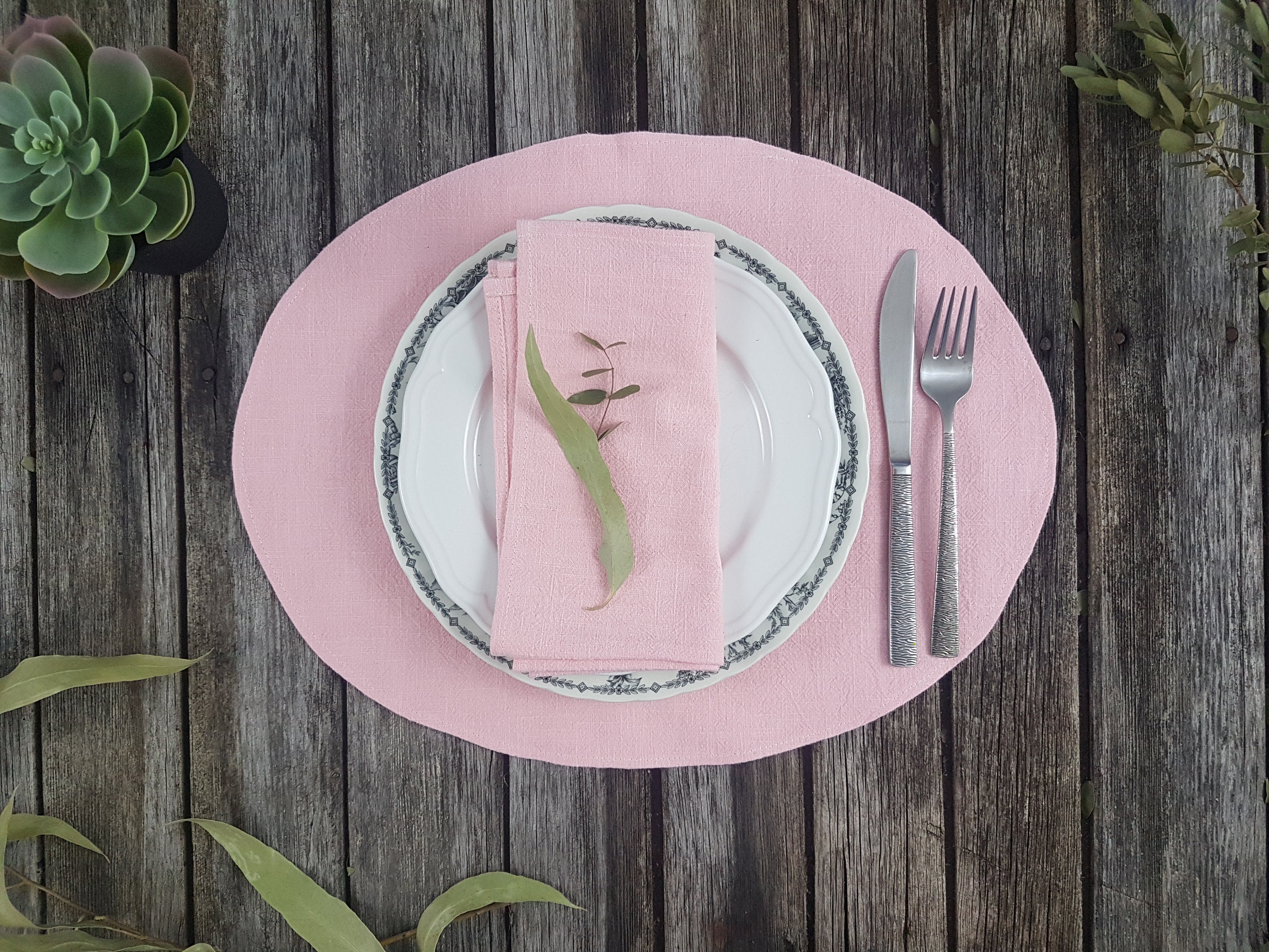 Oval Linen Place Mats Mustard Placemats Yellow Placemat Etsy