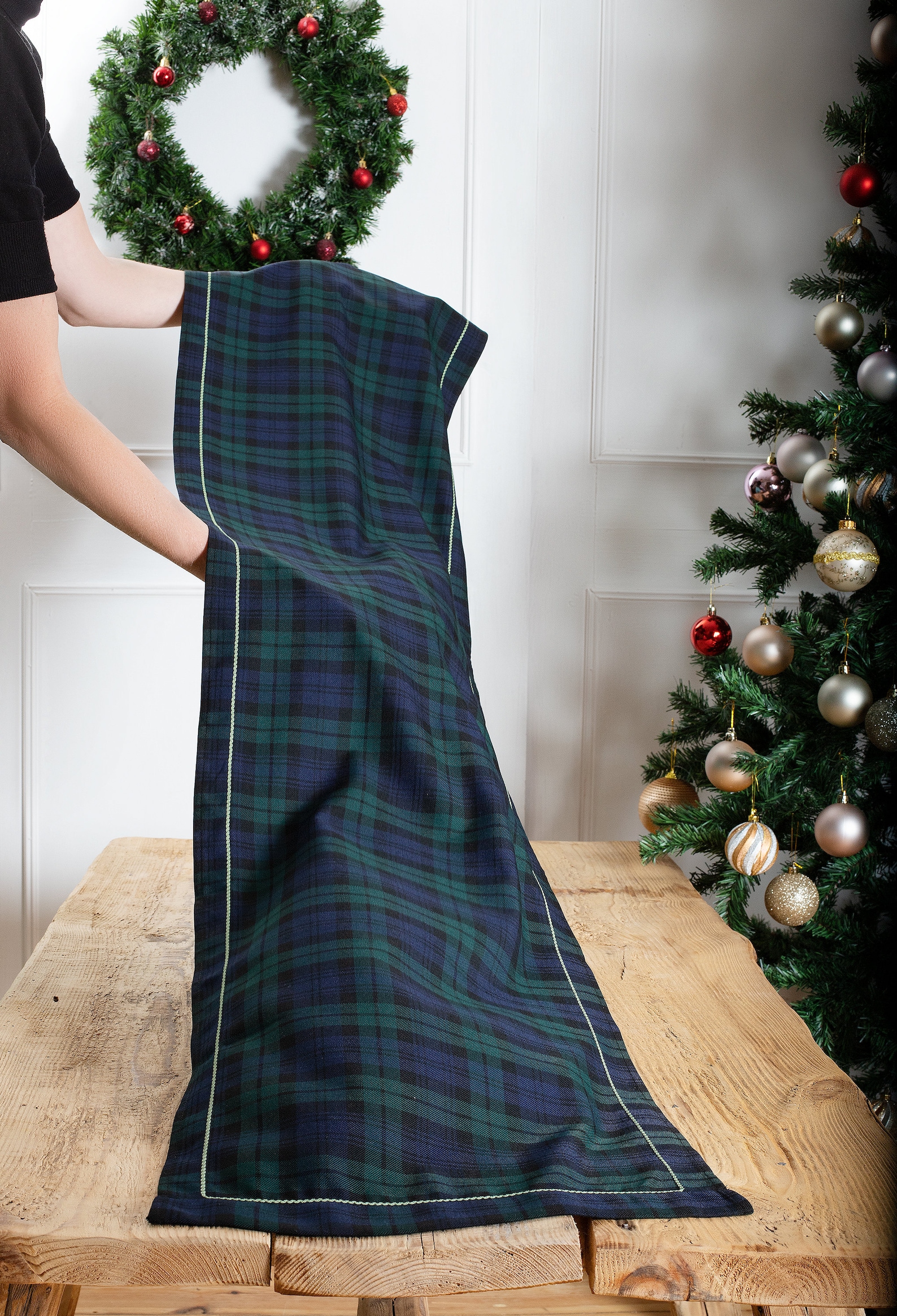 Blackwatch Ancient Tartan Table Runner - Cotton table runner