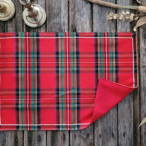 Royal Stewart Plaid place mats, Christmas place mats