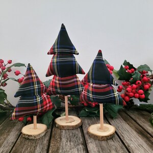 Plaid Christmas tree ornaments image 2