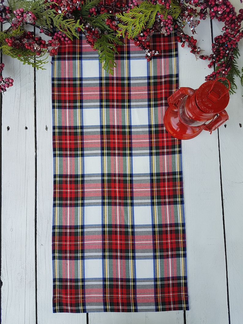 Plaid Napkins Tartan Napkins Christmas Serviettes Etsy