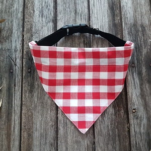 Bandana de algodão para cachorro, bandana de algodão vermelha, bandana deslizante, bandana para animais de estimação, bandana para gatos, bandana na gola