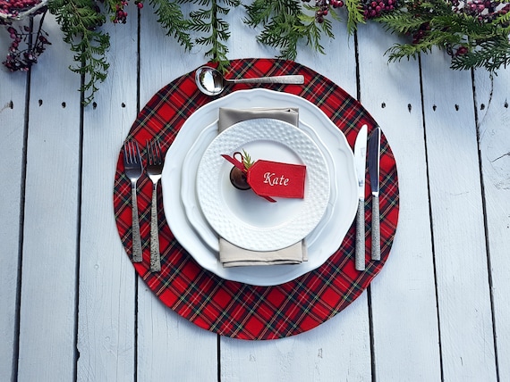 Royal Stewart Tartan Plaid Placemat Royal Stewart Tartan Plaid Placemat