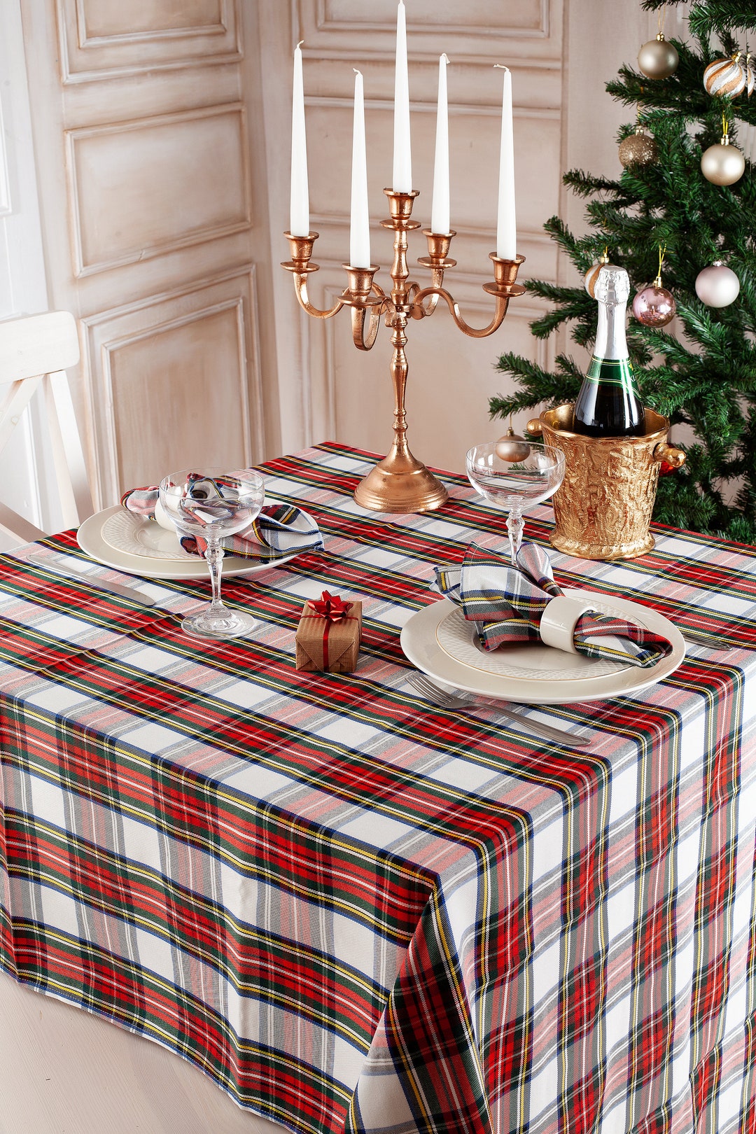 Aitsite Runner Da Tavola Natale A Quadri Rossi E Neri, Tovaglia Lunga 180x35 Cm In Lino, Lavabile, Decorazioni Invernali Per Cucina