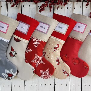 Family Christmas stockings, fun kids stockings, fairytale stockings, character stockings image 3
