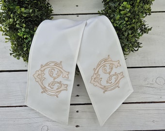 Fascia con corona monogramma, fascia con corona avorio, fascia con corona blu navy, fascia con corona patriottica