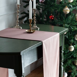 Old Rose velvet table runner, rose pink table runner, velvet table runner