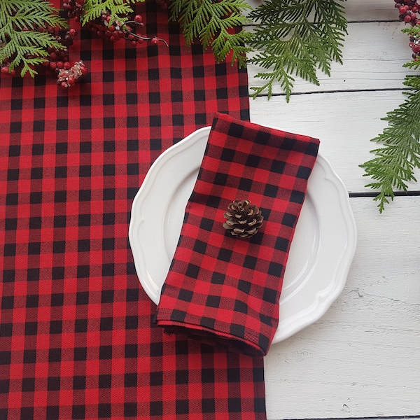 Buffalo Plaid Placemats Etsy