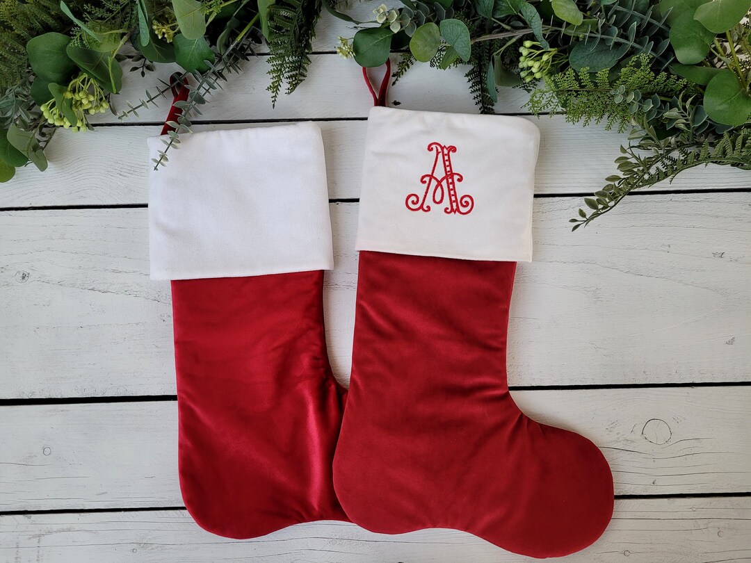 VELVET CHRISTMAS Stockings, Family Christmas Stockings, Velvet