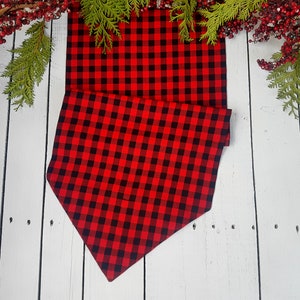 Pointy end Buffalo plaid table runner, Buffalo plaid table linen, Buffalo plaid napkins, buffalo plaid placemats