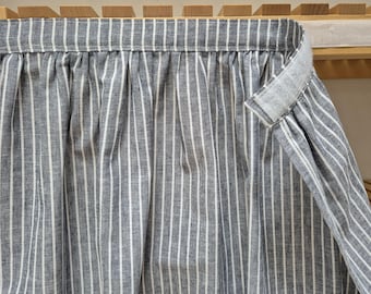 Faldón de lavabo con velcro y rayas negras, a cuadros para baño, faldón utilitario, faldón para estante de tocador, faldón de lavabo autoadhesivo