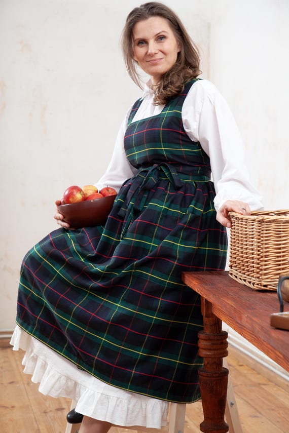 blue plaid apron dress Plaid Chef Apron | Modern Aprons & Chef Uniforms