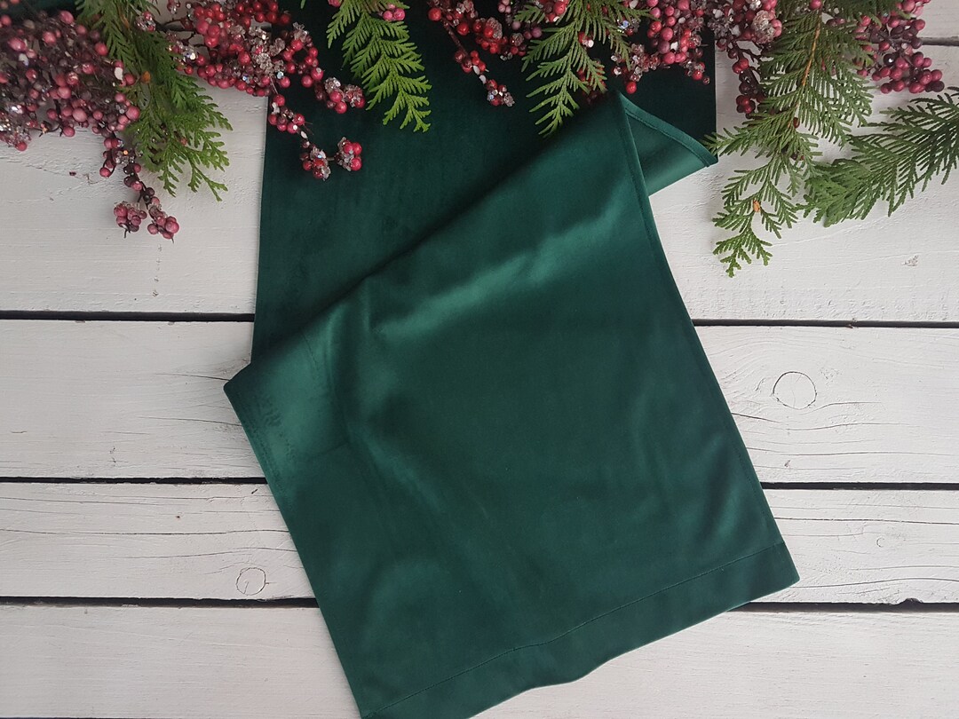 Green Velvet Table Runner,emerald Green Table Runner Etsy