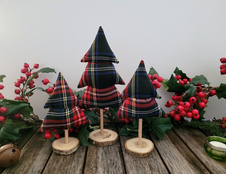 Plaid Christmas tree ornaments image 4