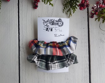Plaid hair scrunchies, Christmas scrunchies, tartan scrinchie, stocking stuffers