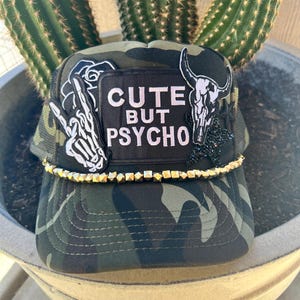 Cute But Psycho Camo Trucker Hat