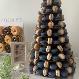 Round Wood Macaron/Macaroon Tower image 6