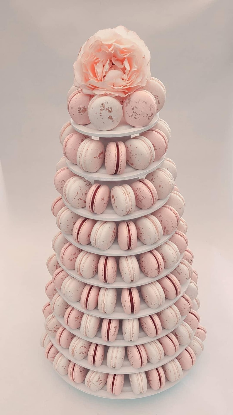 Round Wood Macaron/Macaroon Tower image 3