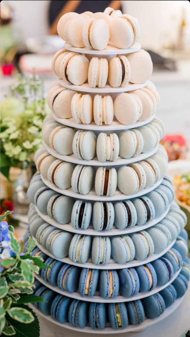 Round Wood Macaron/Macaroon Tower image 1