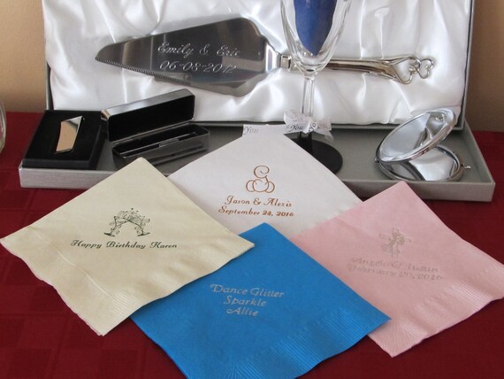400 Personalized Wedding beverage napkins cocktail custom printed wedding favors