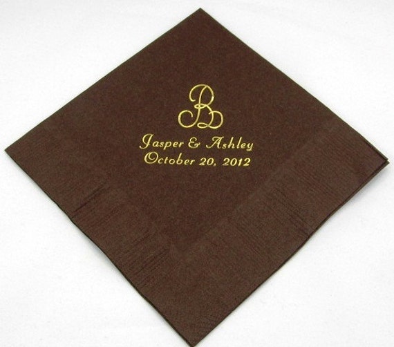 175 personalized monogram beverage napkins wedding napkins baby shower napkins