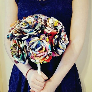 Comic Book Bouquet Wedding Bouquet Bridal Bouquet Paper Flower Bouquet