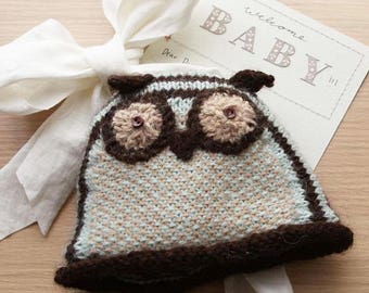 Owl Hat Knitting Pattern for Babies