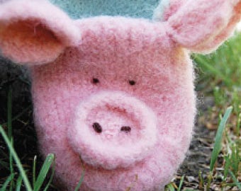 Baby/Kid-Sized Pig Slipper Knitting Pattern