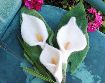 Calla Lily Flower Knitting Pattern