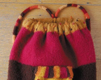 Felted Backpack Pattern for Hand Knitters