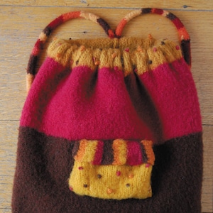 Felted Backpack Pattern for Hand Knitters