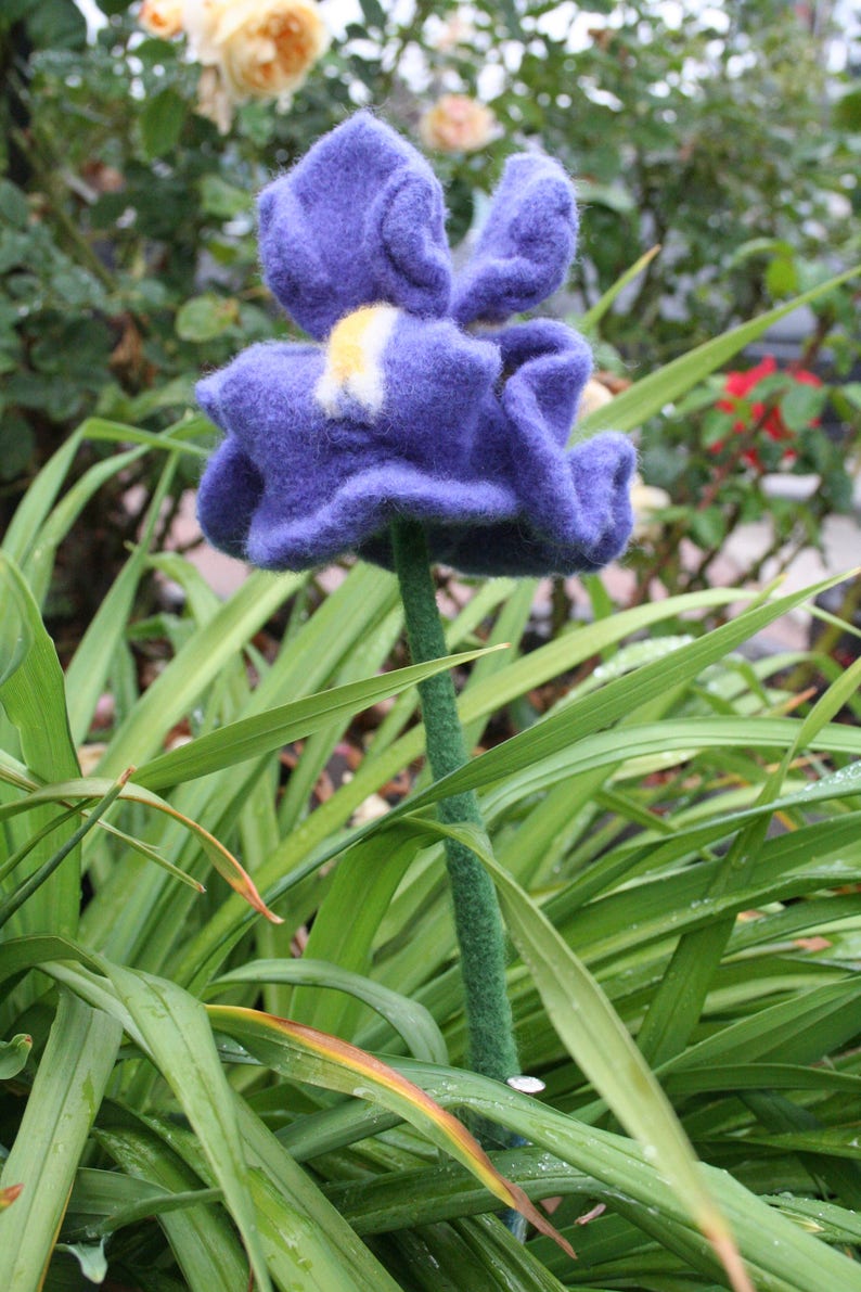 Iris Flower Knitting Pattern Etsy