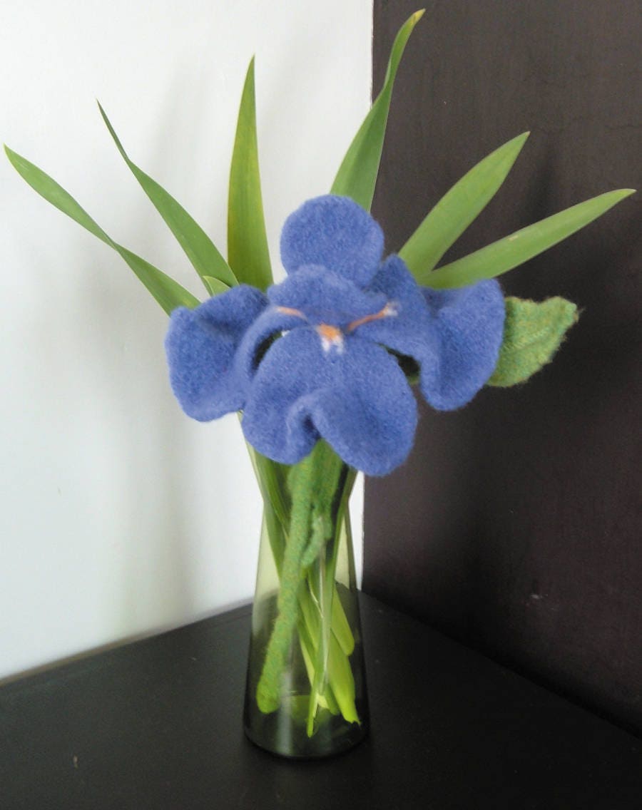 Iris Flower Knitting Pattern Etsy