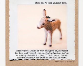 Donkey Silence Weatherproof Vinyl Sticker • 3.5x3.5" • Perfect Reminder • Easy Life Advice • Notebook Sticker • Water Bottle Sticker