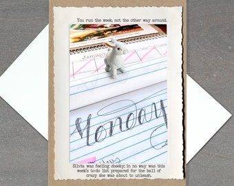 Bunny Monday Greeting Card • The card for those who are going to win at productivity (one day... maybe today)