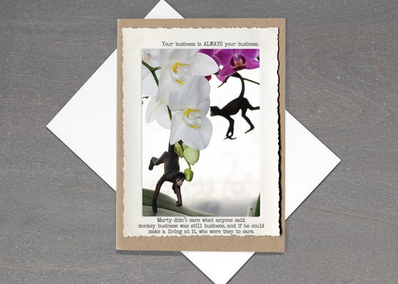 Entrepreneurs Card • Funny Monkey Greeting Card • All Occasion