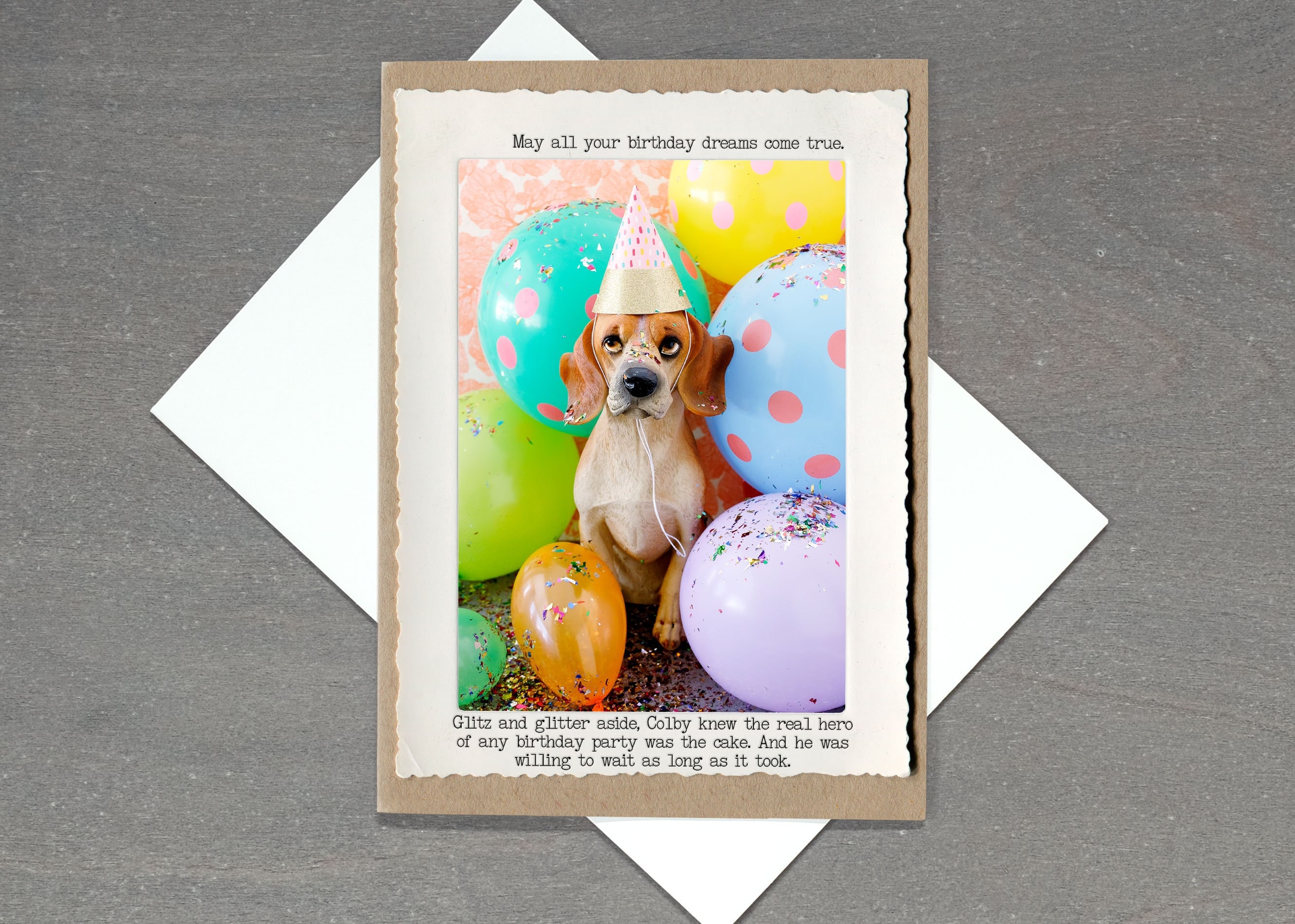 Dog Balloons • funny Birthday Card • Perfect for Those Who Love Cake ...