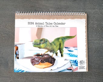 2024 Animal Tales Calendar: 12 Months of Gloriously Snarky Trex Tales to Inspire you •  Gift Idea • Christmas Gift Under 25