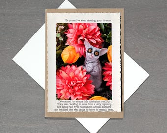 Galago Cozy Mystery Card, Dark Humor Book Lover Card, Funny Escape Reality Joke,  For Friends Who'd Rather Be Reading