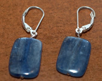 Sterling Silver Natural Kyanite Earrings