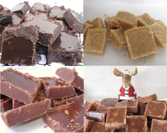 COMBO listing! You Choose! Two pounds (2 lb) TOTAL Hard Candy Fudge Milk, Dark, PB, Chocolate Peanut Butter