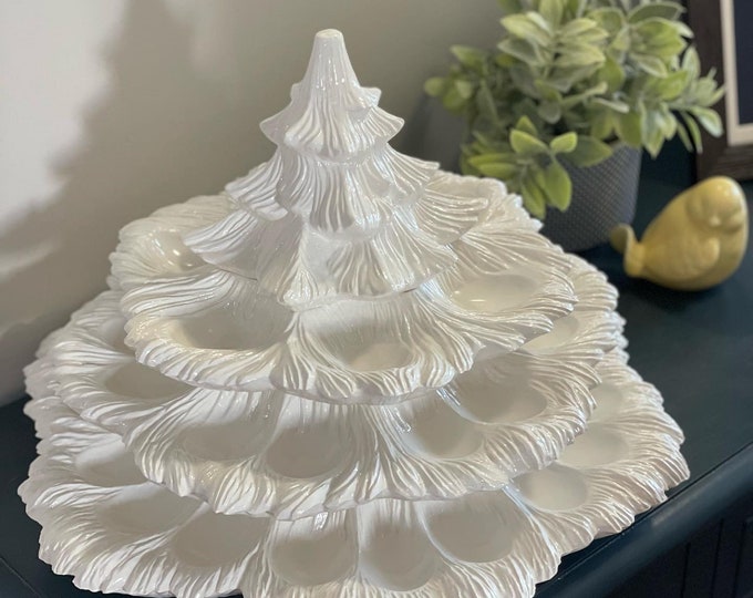 Duncan Ceramic Hors D'oeuvre Deviled Egg Tree Etsy