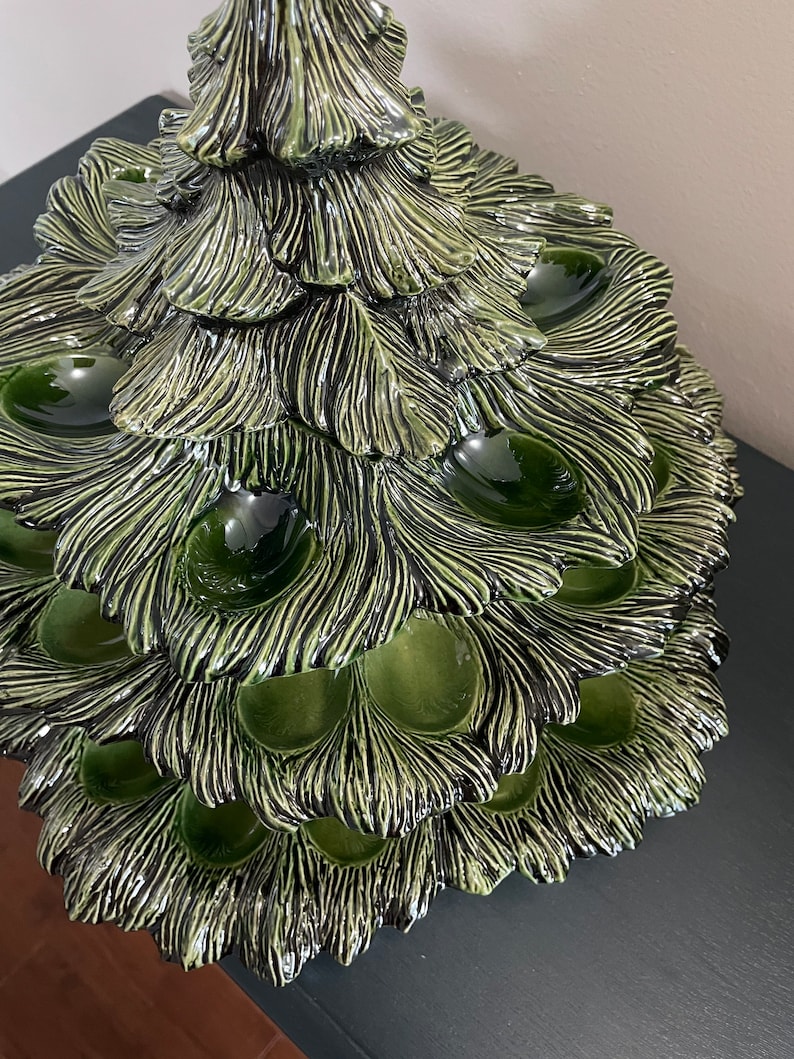 Duncan Hors Doeuvre Deviled Egg Ceramic Christmas Tree in a Beautiful