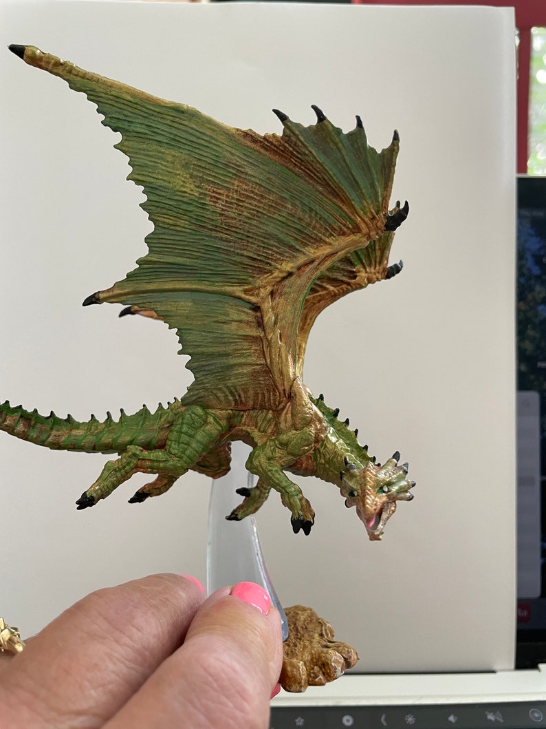 Young Bronze Dragon Handpainted Dnd Gaming Piece Etsy