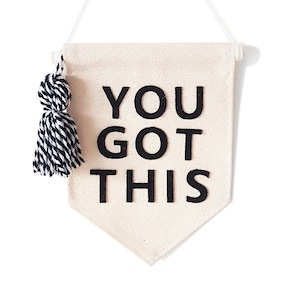 Wall banner - wall hanging - good luck gift - Pennant Flag - You Got This - motivational decor - Kids room decor - Graduation gift- Pennant