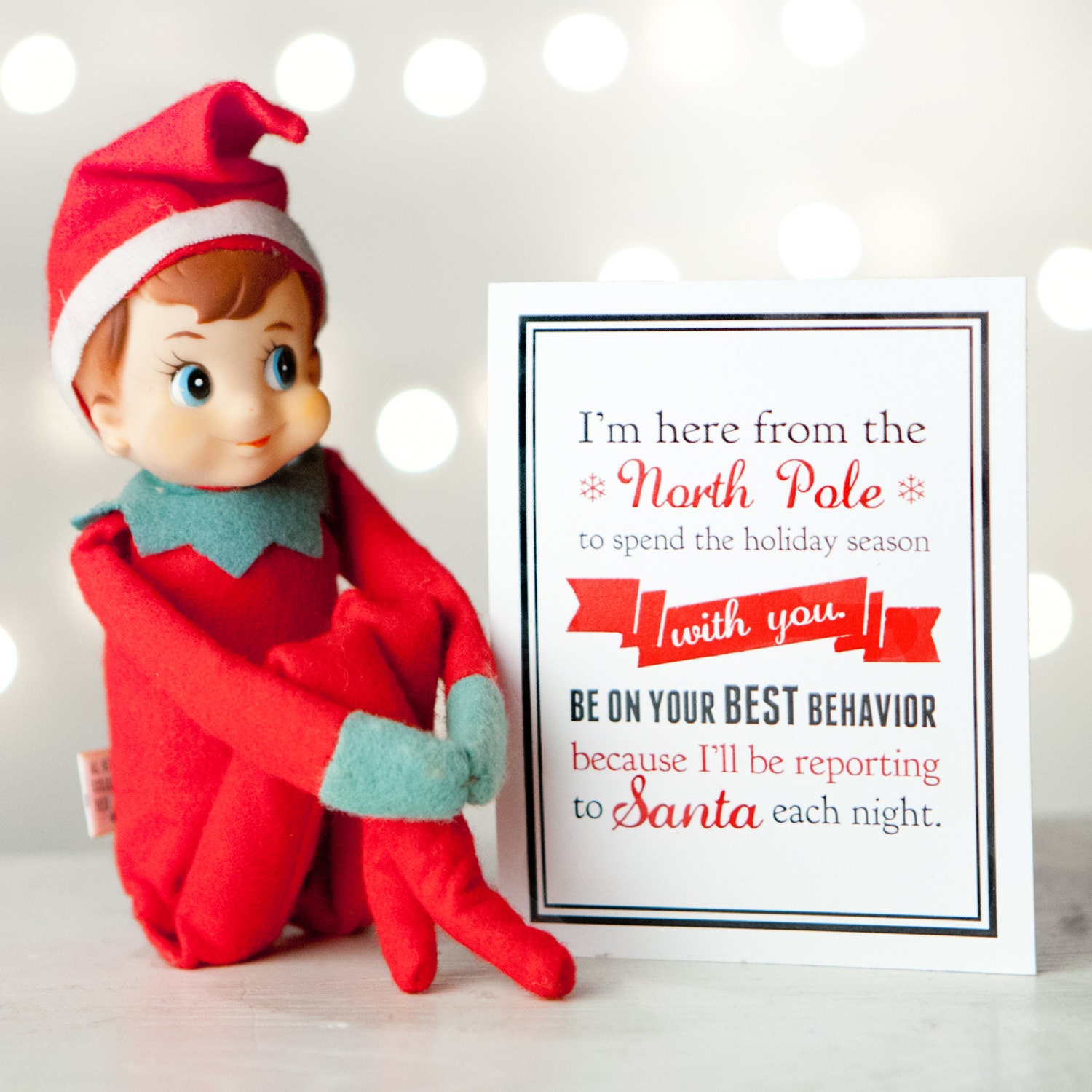 Notes from the Elf Digital Files for DIY Printable Note | Etsy